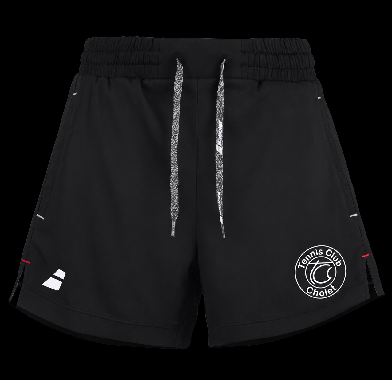 Short Babolat femme noir avec logo Tennis Club Cholet blanc